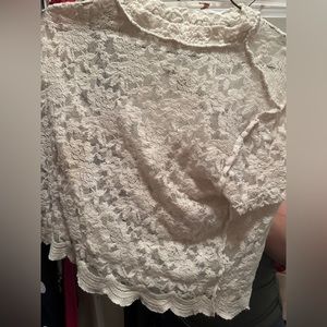 Mesh top with flowers size large cropped buy 3/15 willing to do bundle deals